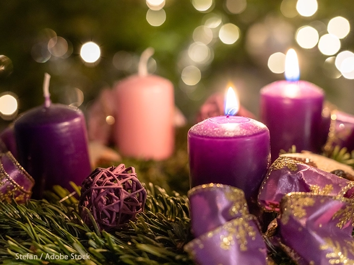アドベントリースのキャンドルの灯り