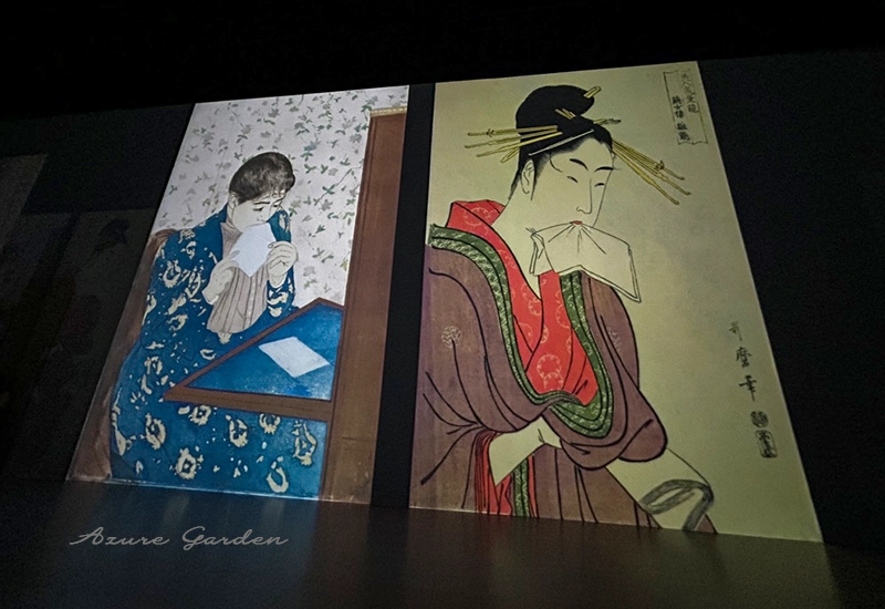 メアリー・カサット《手紙》と喜多川歌麿の浮世絵の比較