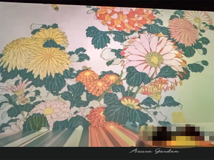 葛飾北斎《菊に虻（あぶ）》