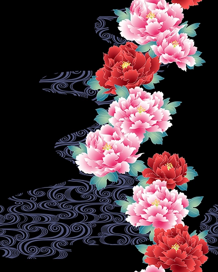 さまざまな伝統工芸に見られる牡丹柄