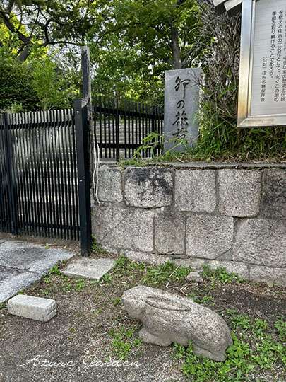 入り口のところにもウサギさんがいました。